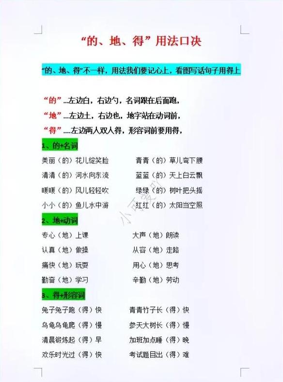 小学英语the用法速学口诀