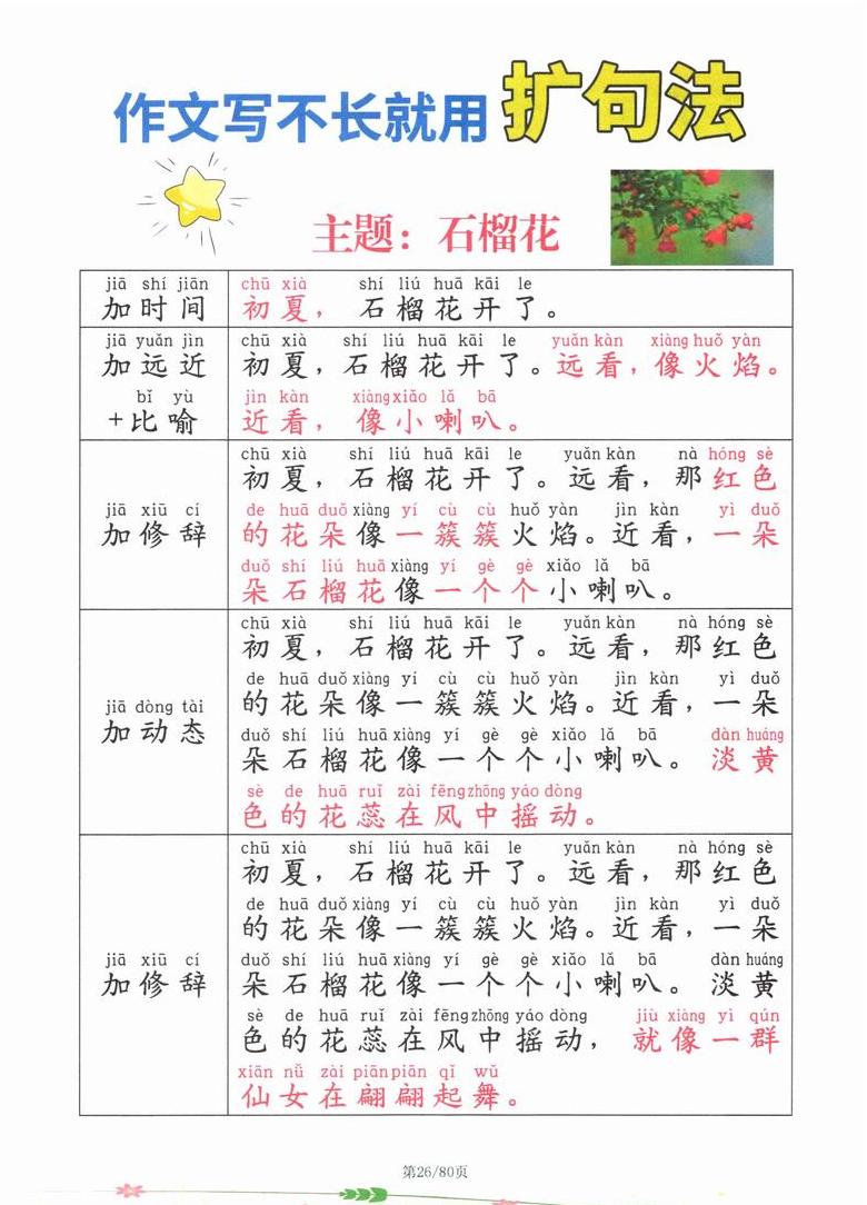 石榴花唯美句子大盘点