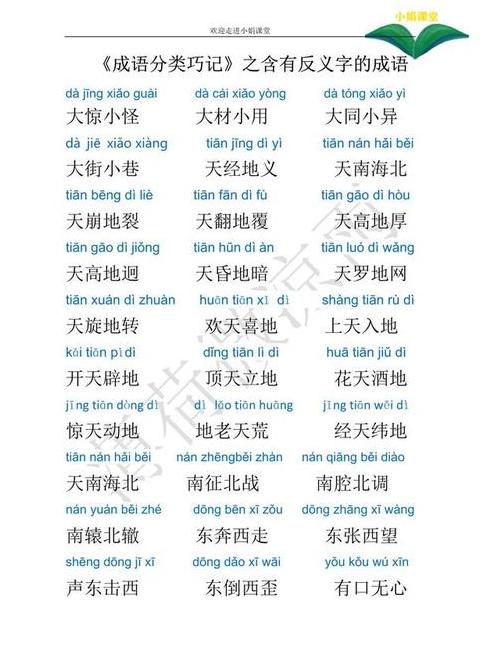 反义成语解析：四字成语中的对立之美