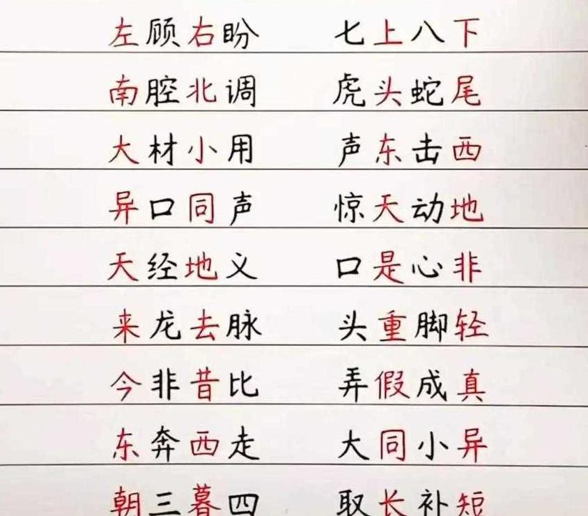 揭秘带有反义词的四字成语魅力