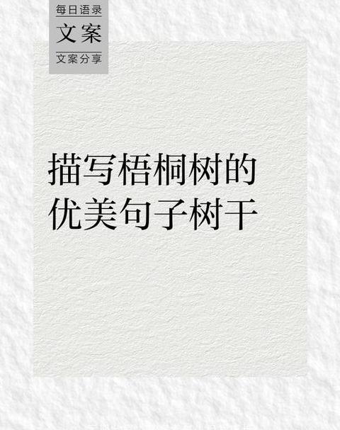 梧桐树四季之美：春绿夏荫秋黄冬静