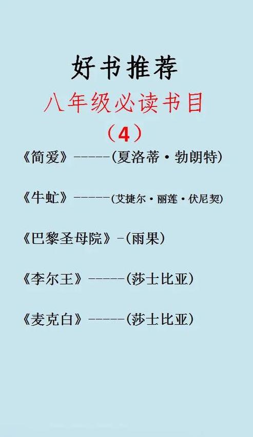 初二下册课外阅读推荐书目